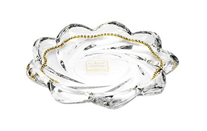 Italian Collection Crystal Plate, Decorated with Swarovski Crystal