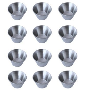 Individual Condiment Stainless Steel Ramekins Sauce Cups 2.5 oz 36 DZ - 432 PCS