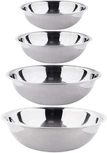Stainless Steel Large Mixing Bowl for Cooking 13-16-20-30 Q 4 Pc, Bakeware