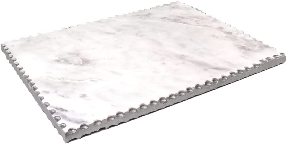 (D) Judaica Marble Challah Board Shabbat Bread Boards