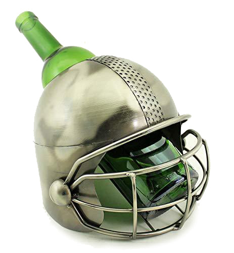 (D) Wine Bottle Holder, Football Helmet, Bar Counter Decoration