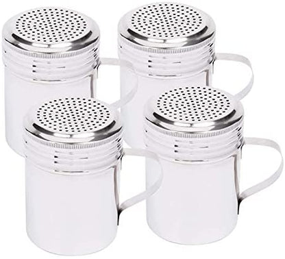 Salt and Pepper Shakers 10 Oz with Handle, Modern Style Kitchen Utensil (4 PC)