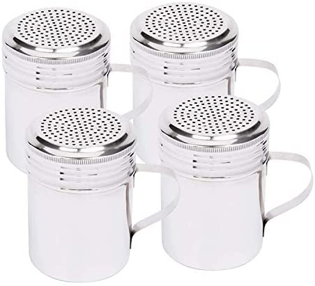 Salt and Pepper Shakers 10 Oz with Handle, Modern Style Kitchen Utensil (4 PC)