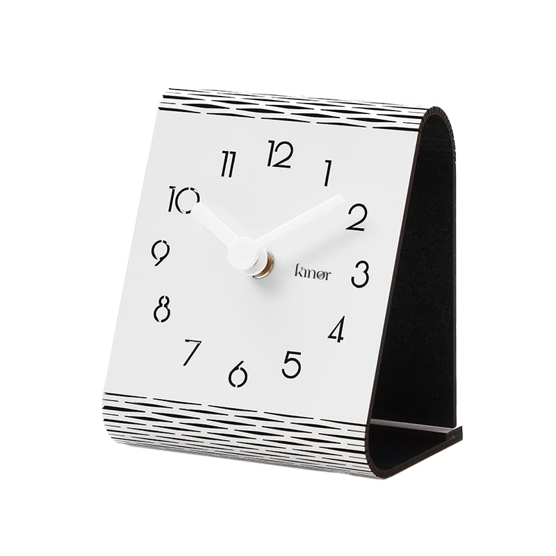 (D) Sleek Modern Desk Clock for Stylish Timekeeping 4.4 (Standing Clock)