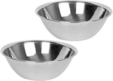 Stainless Steel Mixing Bowl 8 Qt, Metal Bowl for Cooking, Bakeware (2 PC)