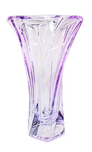 Decorative Crystal Flower Purple Vase "Oklahoma" 13-in, Elegant Centerpiece Bud