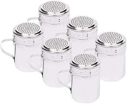 Salt and Pepper Shakers 10 Oz with Handle, Modern Style Kitchen Utensil (6 PC)