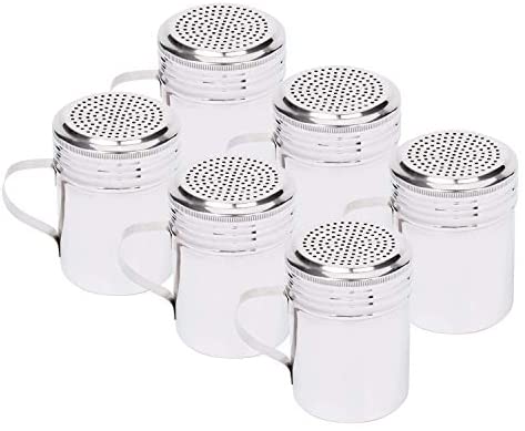 Salt and Pepper Shakers 10 Oz with Handle, Modern Style Kitchen Utensil (6 PC)