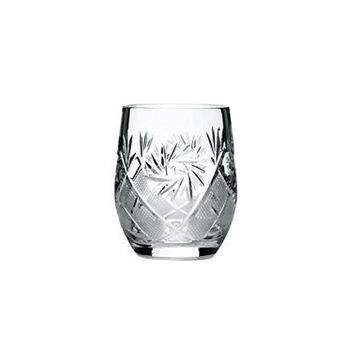 Set of 7 35-Oz Hand Made Vintage Cut Crystal Beverage Carafe with 6 Tumblers