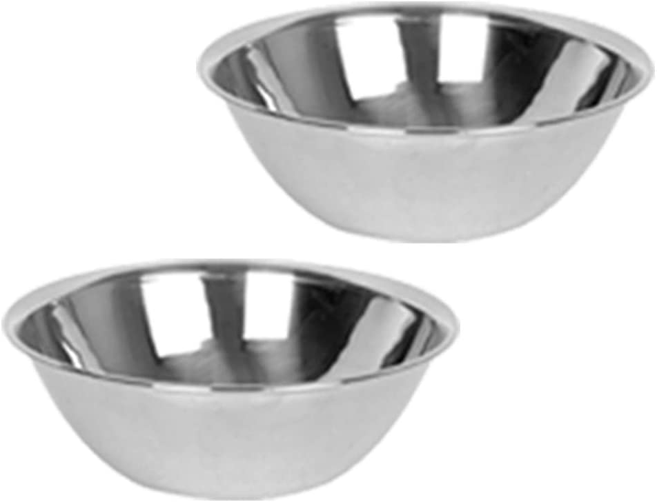 Stainless Steel Mixing Bowl 13 Qt, Metal Bowl for Cooking, Bakeware (2 PC)