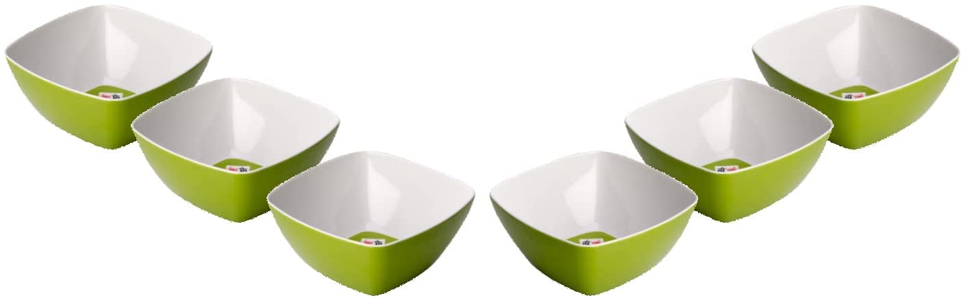 (D) Judaica Green Mah Jongg Bow in Melamine 5.5x2.75'' Set of 6