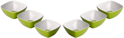 (D) Judaica Green Mah Jongg Bow in Melamine 5.5x2.75'' Set of 6