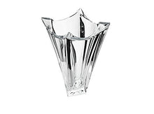 Decorative Crystal Flower Vase "Quadron" 12-in, Clear Elegant Centerpiece Bud