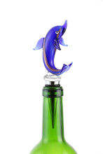 (D) Wine Bottle Stopper, Purple Dolphin, Marine Decor, Bar Counter Decoration