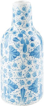 (D) Ceramic Small Bottle, Farmhouse Home Decor Bottle Shaped Vase (Blue)