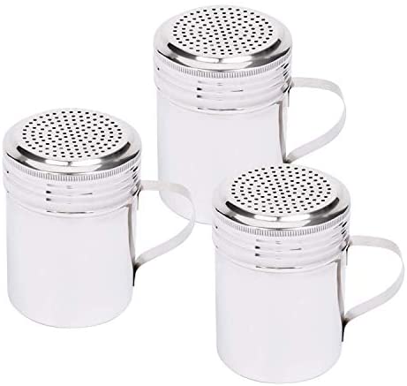 Salt and Pepper Shakers 10 Oz with Handle, Modern Style Kitchen Utensil (3 PC)