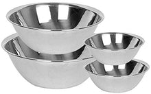 Stainless Steel Heavy Duty Mixing Bowl for Cooking 5-8-13-16 Qt 4 Pc, Bakeware