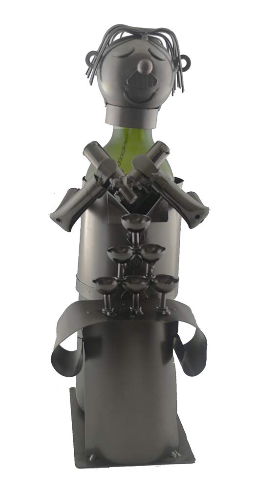 (D) Wine Bottle Holder, Professional Bartender, Bar Counter Decoration