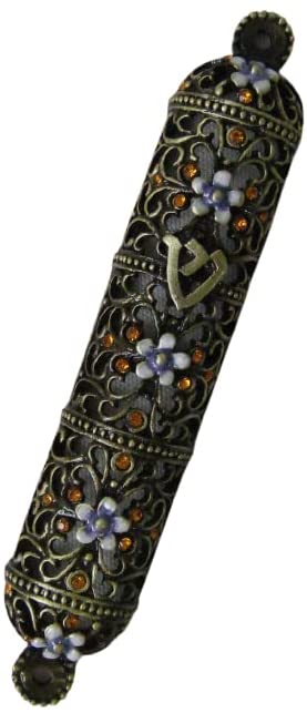 (D) Judaica Venezia Enameled Flowers and Sparkling Crystals (Blue)
