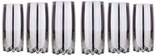 Grey Highball Glasses, Tumblers 'Graphite' Set 6-pc, Water Glasses 13 Oz