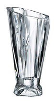(D) Bohemian Crystal "Angle" Centerpiece Flower Vase 14"H