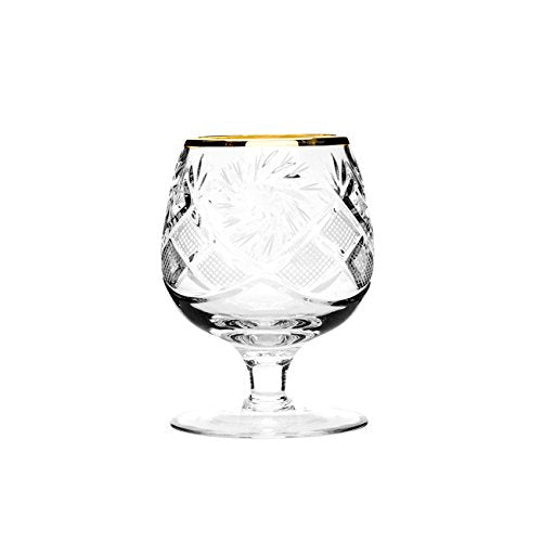 Set of 7 12-Oz Hand Made Vintage Crystal Liquor Decanter Set with 6 Shot Glasses