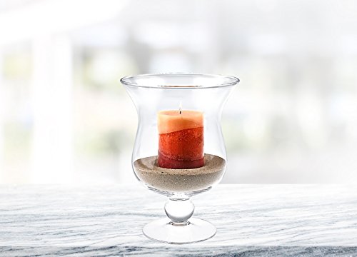 (D) Centerpiece 'Daydream' Flower Vase 9" H, Premium Quality Crystal Glass