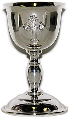 (D) Religious Gifts Wedding Communion Chalices Cups for Orthodox Church Supply (Silver)