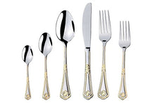 Italian Collection 'Seashell' 75-Piece Premium Surgical Stainless Steel Silverware Flatware Set 18/10, Service for 12, 24K Gold-Plated Hostess Serving Set in a Case