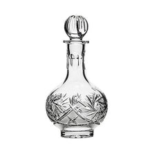 Set of 7 12-Oz Hand Made Vintage Cut Crystal Liquor Decanter Set, 6 Shot Glasses