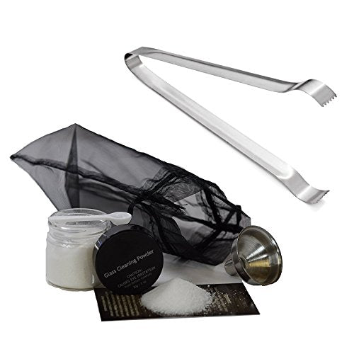 Large Handmade Whisky Dispenser Liquor Etched Decanter and Diamond Glasses Mega Set