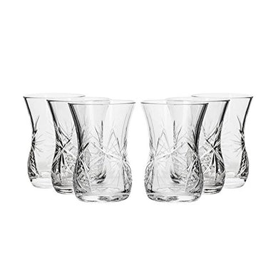 Set of 6 Neman Glassworks, 5Oz Hand Made Vintage Russian Crystal Liquor Glasses