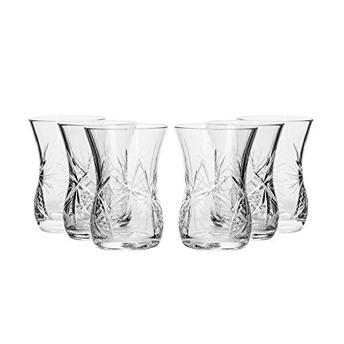 Set of 6 Neman Glassworks, 5Oz Hand Made Vintage Russian Crystal Liquor Glasses