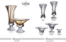 Decorative Crystal Flower Vase "Mozart" 12-in, Clear Elegant Centerpiece Bud