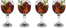 SET of 4-pc Luminarc 'Cheerful' Crystal-Clear Burgundy Goblets, Wine Glasses