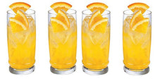 SET of 4-pc EPURE series 'Madeira' 16 Oz Crystal-Clear Beverage Highball Glasses