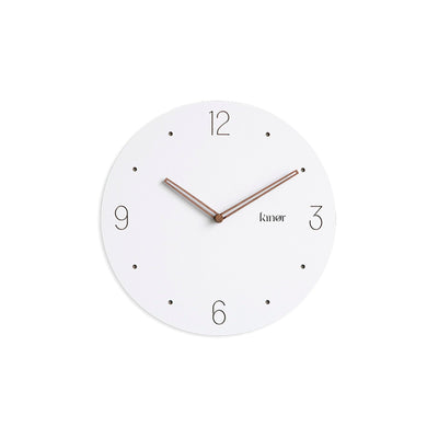 (D) Sleek Simplicity: Minimalist Round Wall Clock (with Numbers, Medium)