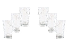 (D) Bar Glasses Sets For The Home Set Of 6, Wavy Modern Design Highball