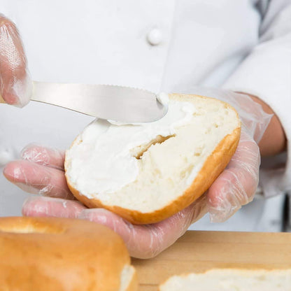 Sandwich Hand Made Knife, with White Plastic Handle Butter Spreader (6 PC)