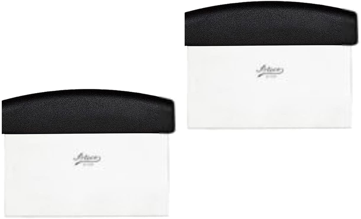 Ateco 1318 6" Bench Scraper Dough Cutter with Black Handle for Fondant (2)