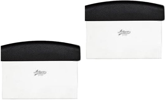 Ateco 1318 6" Bench Scraper Dough Cutter with Black Handle for Fondant (2)
