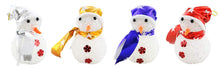 (D) Ornament 4pc, Handcrafted Christmas Tree Decoration Assorted Snowmen 5 Inch