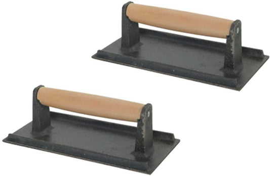 Steak Weight, Cast Iron 5'' x 9'', Rectangular Grill Press (2 PC)