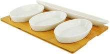 (D) White Oval Bowls for Snacks Holder, Candy Dish, Serving Stand for Party