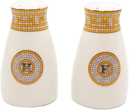 Royalty Porcelain 44-pc Dinner Set, Mosaic, 24K Gold Plated Bone China Porcelain