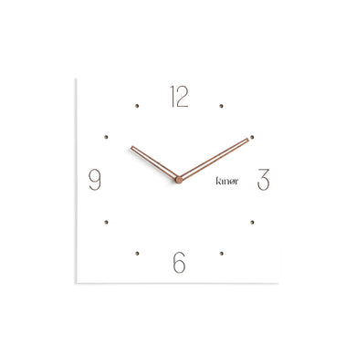 (D) Sleek Modern Square Wall Clock for Stylish Timekeeping (with Numbers, Medium)