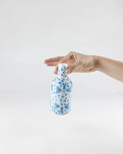 (D) Ceramic Small Bottle, Farmhouse Home Decor Bottle Shaped Vase (Blue)