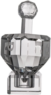 (D) Judaica Dreidel Cler Crystal Hanuka Centerpiece 5.5 inch