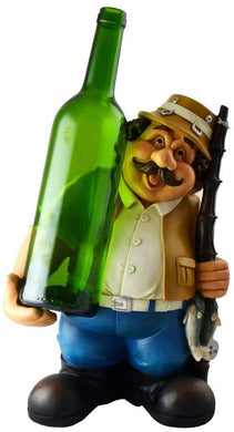 (D) Wine Bottle Holder Fishwrman Home Decor and Gift for Housewarming