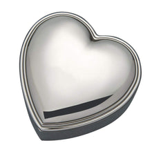 (D) Stainless Steel Jewelry Box for Women, Heart Shaped Silver Storage Box